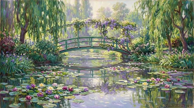 Impressionist-style landscape painting